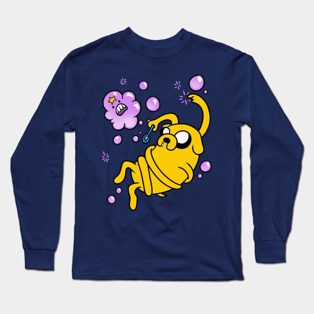 playing with bubbles Long Sleeve T-Shirt by tiranocyrus